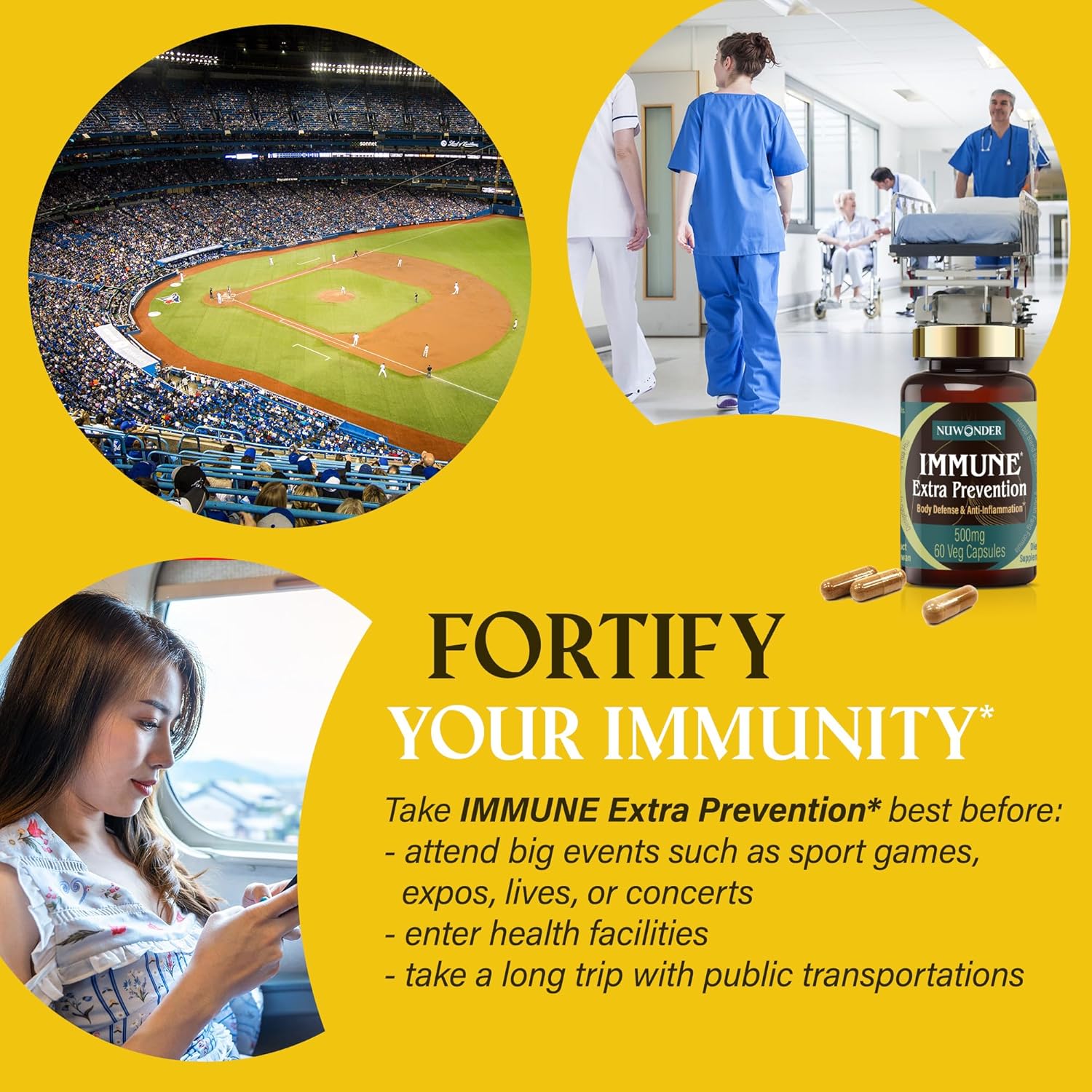 NUWONDER Immune Extra Prevention Capsules Back in Stock Soon - Natural Support, Clinically Tested, Non-Drowsy Formula, Chemical-Free