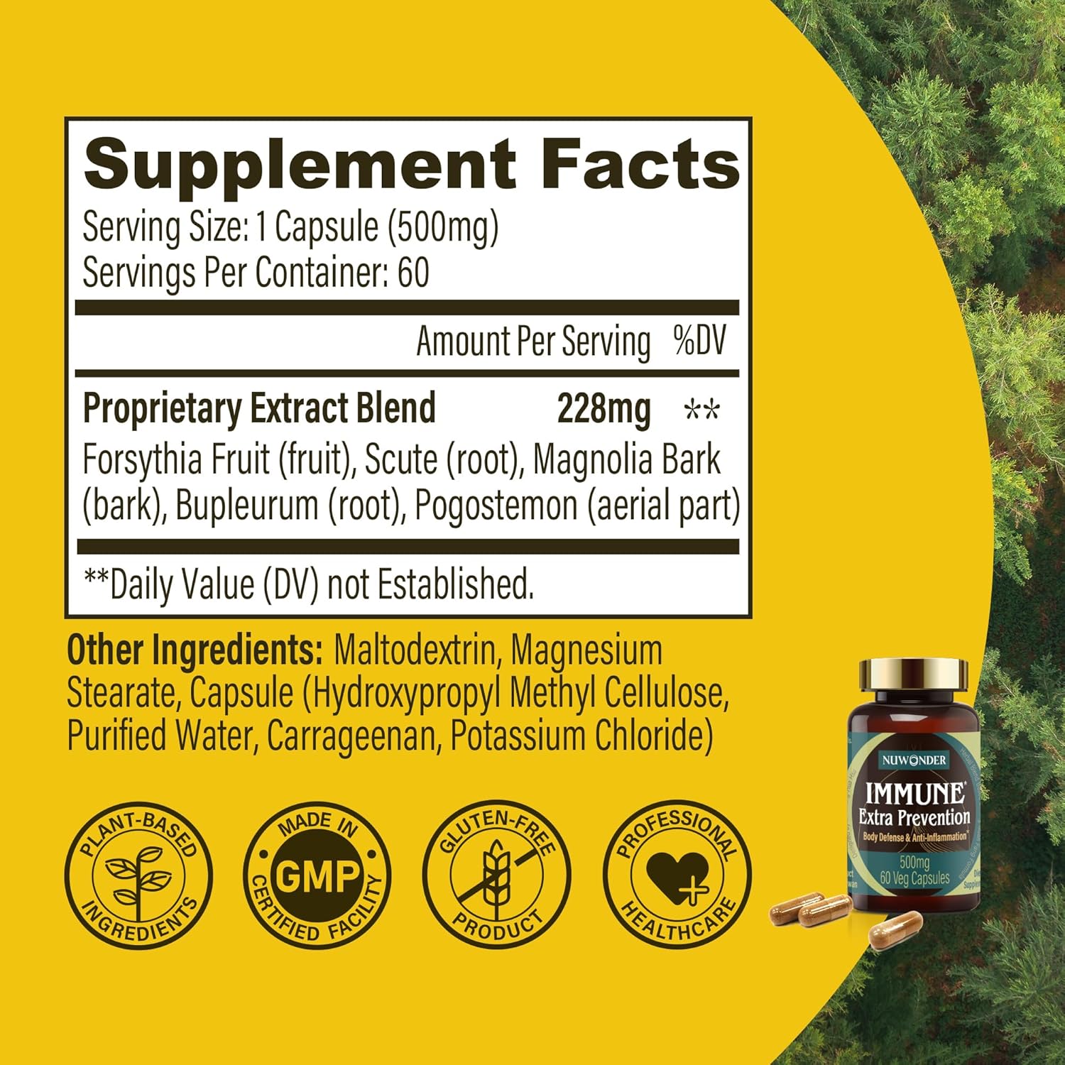 NUWONDER Immune Extra Prevention Capsules Back in Stock Soon - Natural Support, Clinically Tested, Non-Drowsy Formula, Chemical-Free