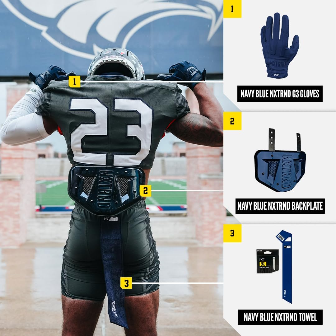 NXT NXTRND Navy Blue Streamer Football Towel for Drying Hands and Accessories