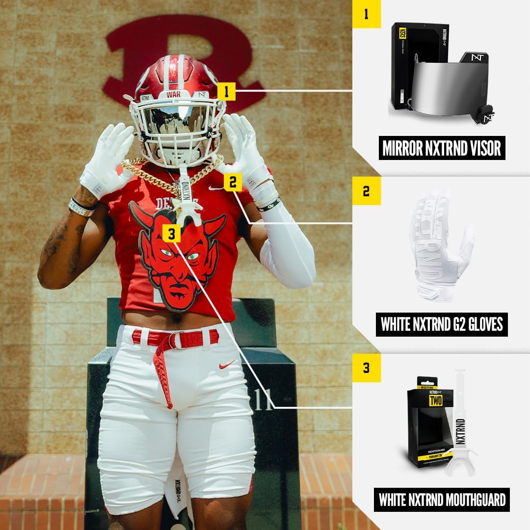 NXT NXTRND VZR3 Football Visor with Curved Lens Technology for Adult & Youth Helmets