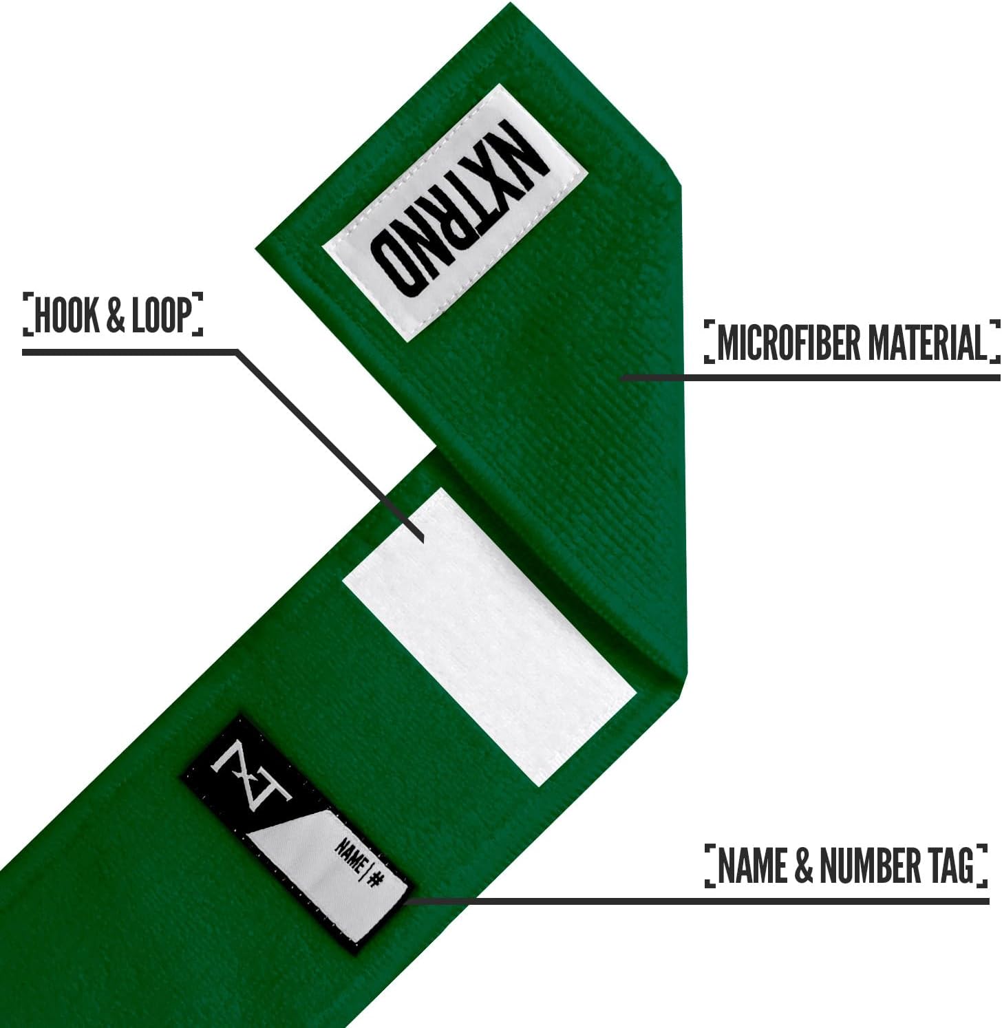 Nxtrnd Streamer Football Towel - Thin Dark Green Sports Towel for Drying Hands & Football Gear