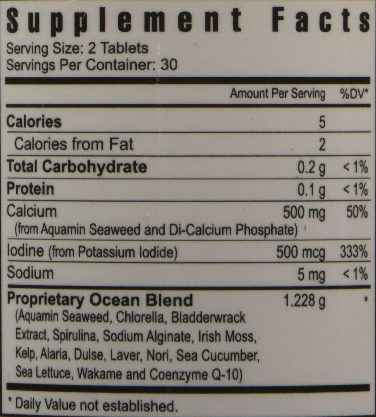 Ocean's Gold Thyroid Support Supplement - 60 Tablets - Promotes Heart Health, Hormone Balance - Natural Ocean-Derived Nutrients - 1 Pack