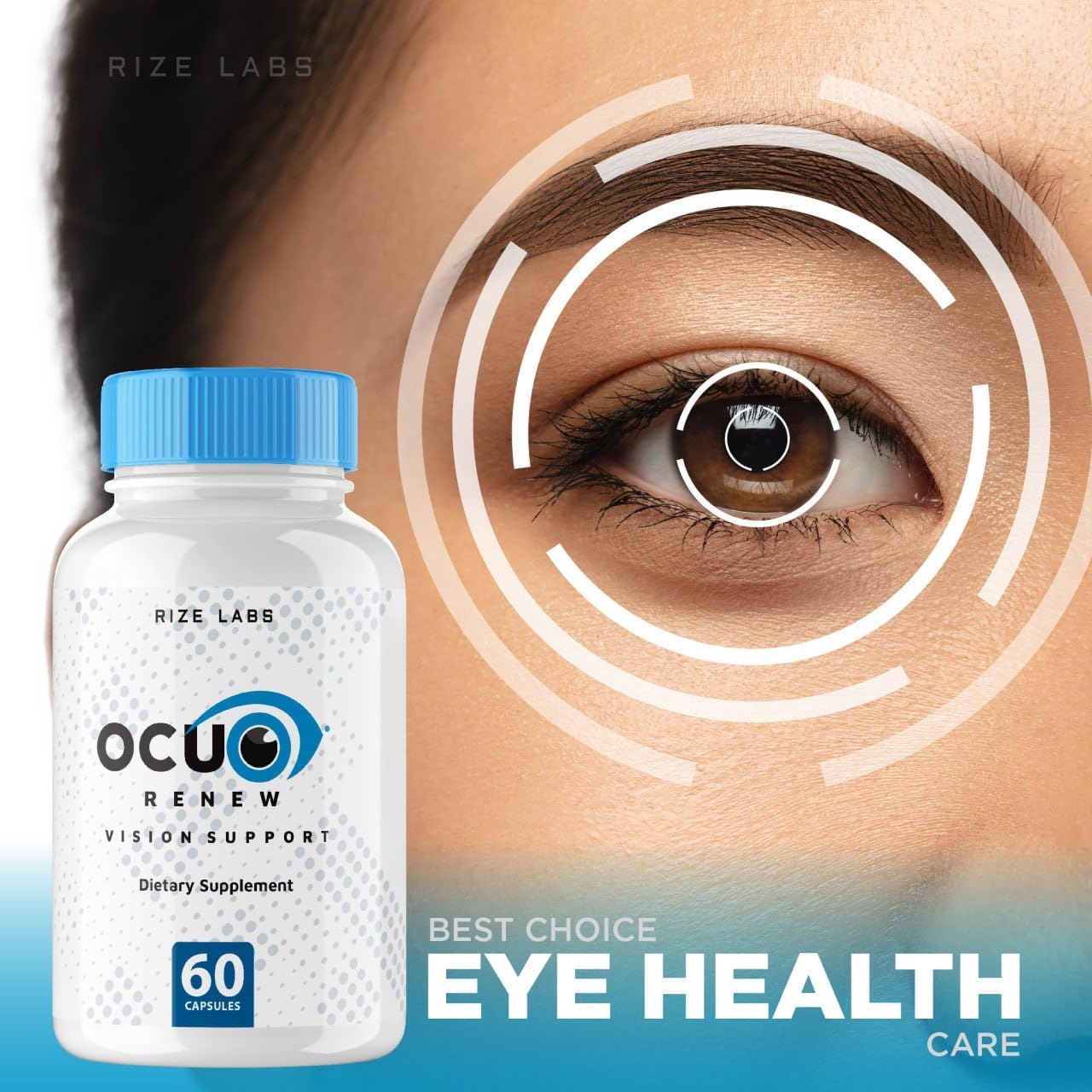 Ocurenew Vision Support Supplement - Natural Capsules for Vision Health & Focus - 60 Capsules