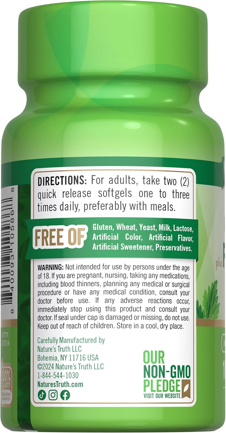 Odorless Garlic and Parsley Softgels | 1200mg | 100 Count | Non-GMO & Gluten Free Supplement