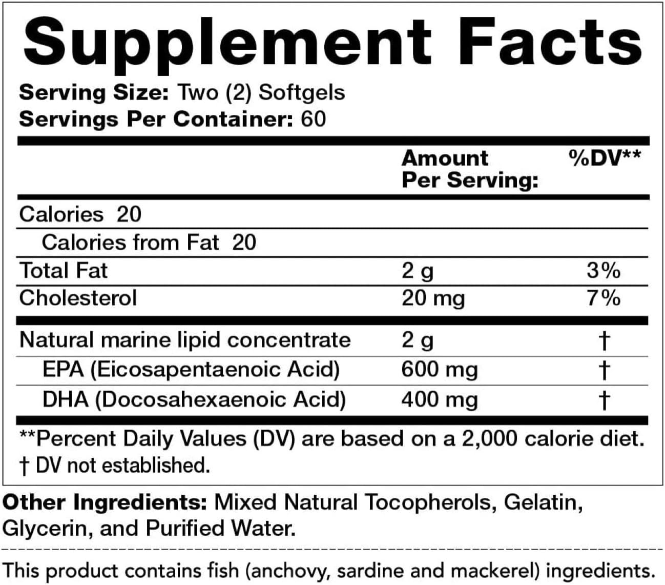 Olympian Labs Mega Omega 3 Fish Oils - 60 Servings with 3148mg Omega-3 Fish Oil