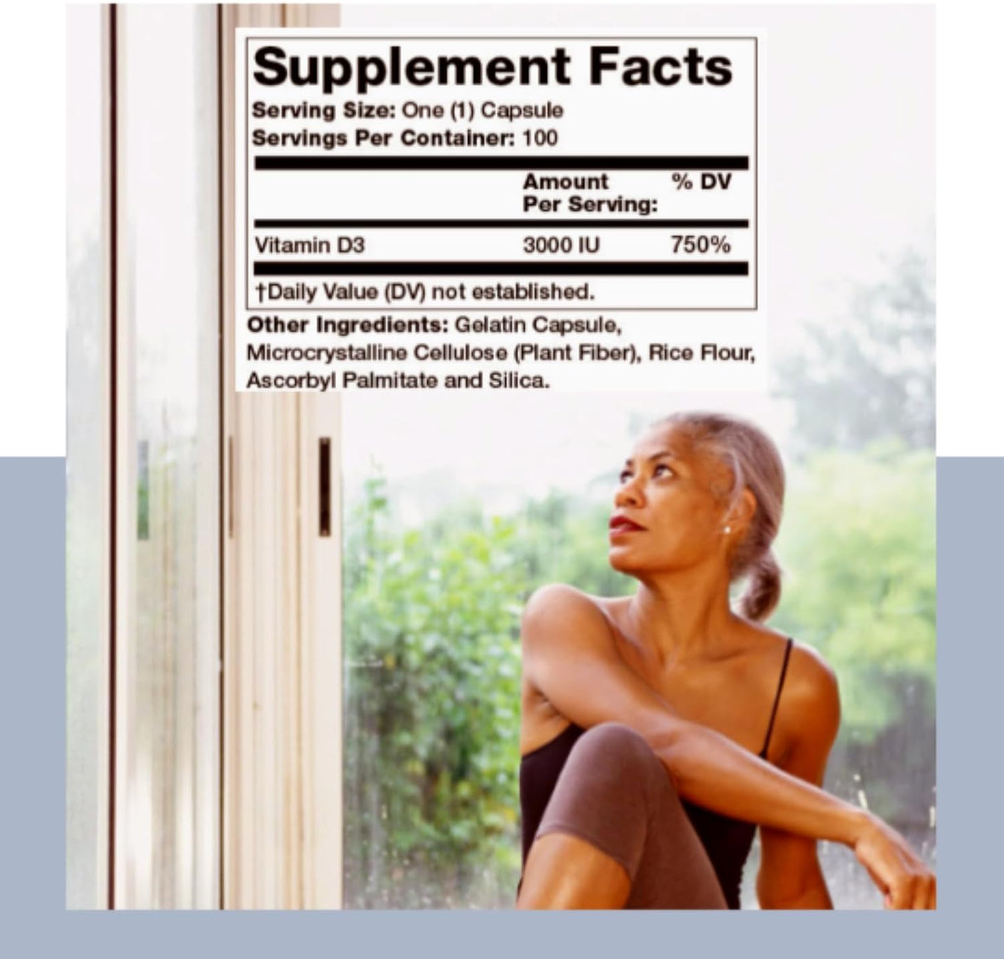 Olympian Labs Vitamin D3 3000 IU - 100 Capsules for Bone Health Support