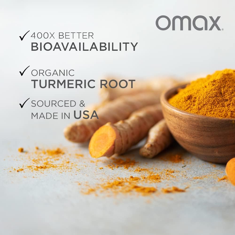 Omax3 HydroCurc Turmeric Curcumin Softgels - Natural Joint Relief, High Bioavailability, Nanoparticle Formula (60 Softgels)