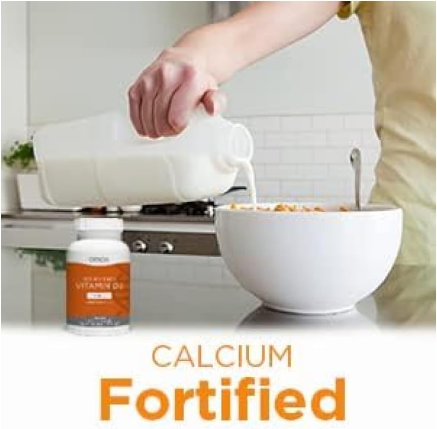 Omax3 Vitamin D3 5000 IU + Calcium Tablets for Strong Bones, Muscles, Joints, Heart Health, Immunity - 30-Day Supply, Non GMO