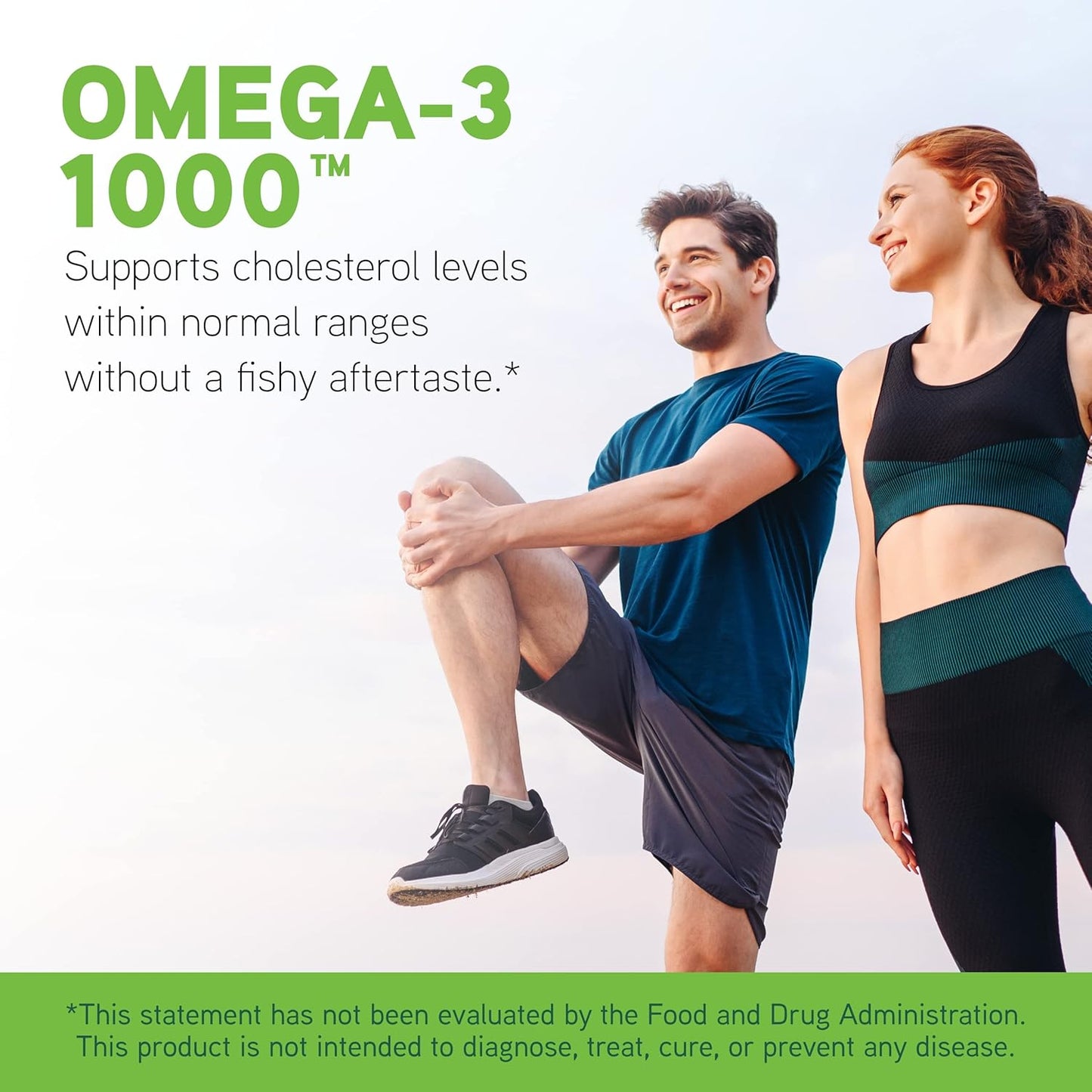 Omega-3 1000 Dietary Supplement for Cholesterol and Immune Support - 45 Enteric Coated Softgels - Gluten-Free - BoostGo Australia
