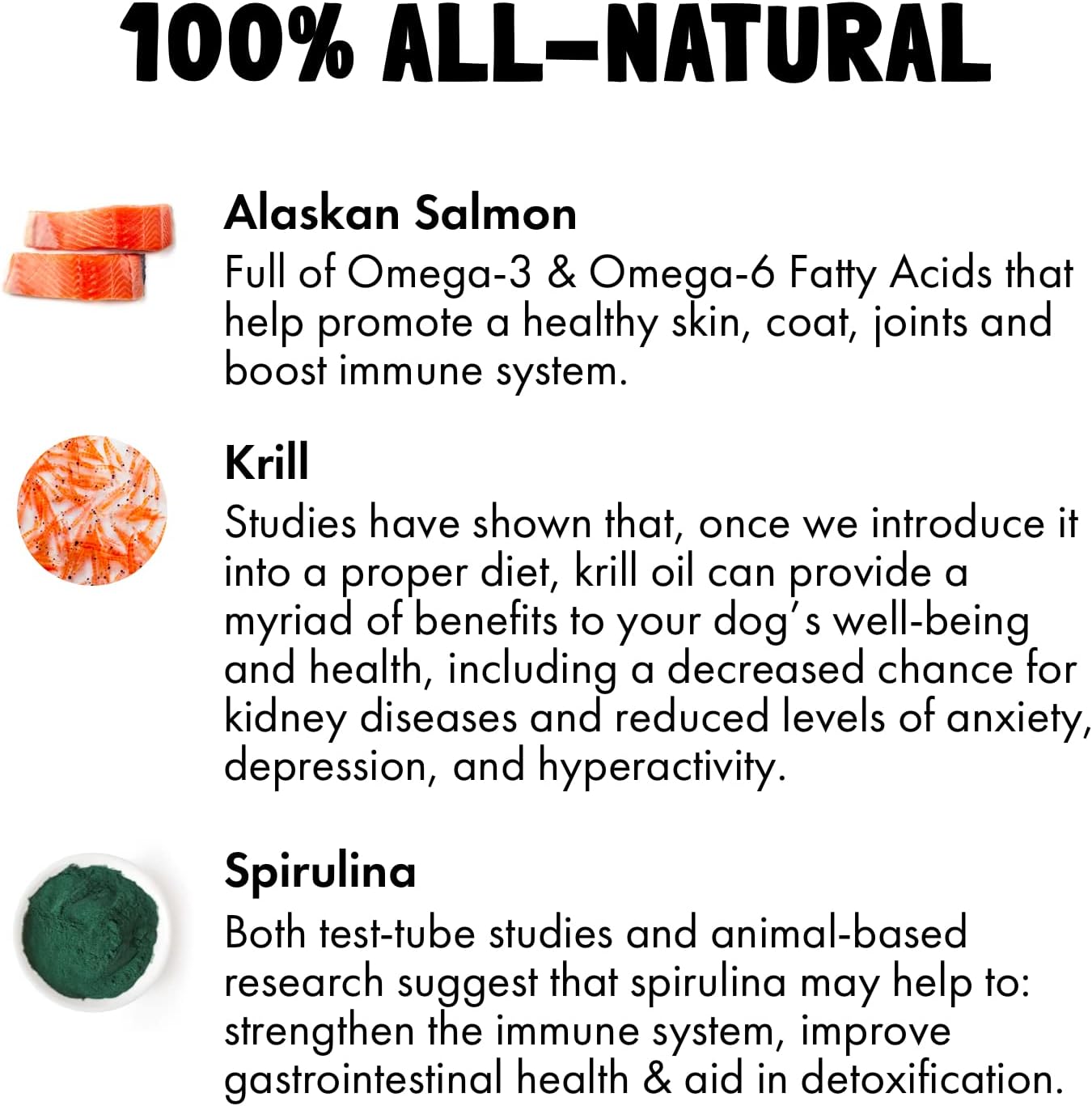 Omega 3 Alaskan Salmon Oil Treats for Dogs - Skin, Coat, Hip & Joint Health - Allergy Relief - EPA & DHA Fatty Acids Supplement