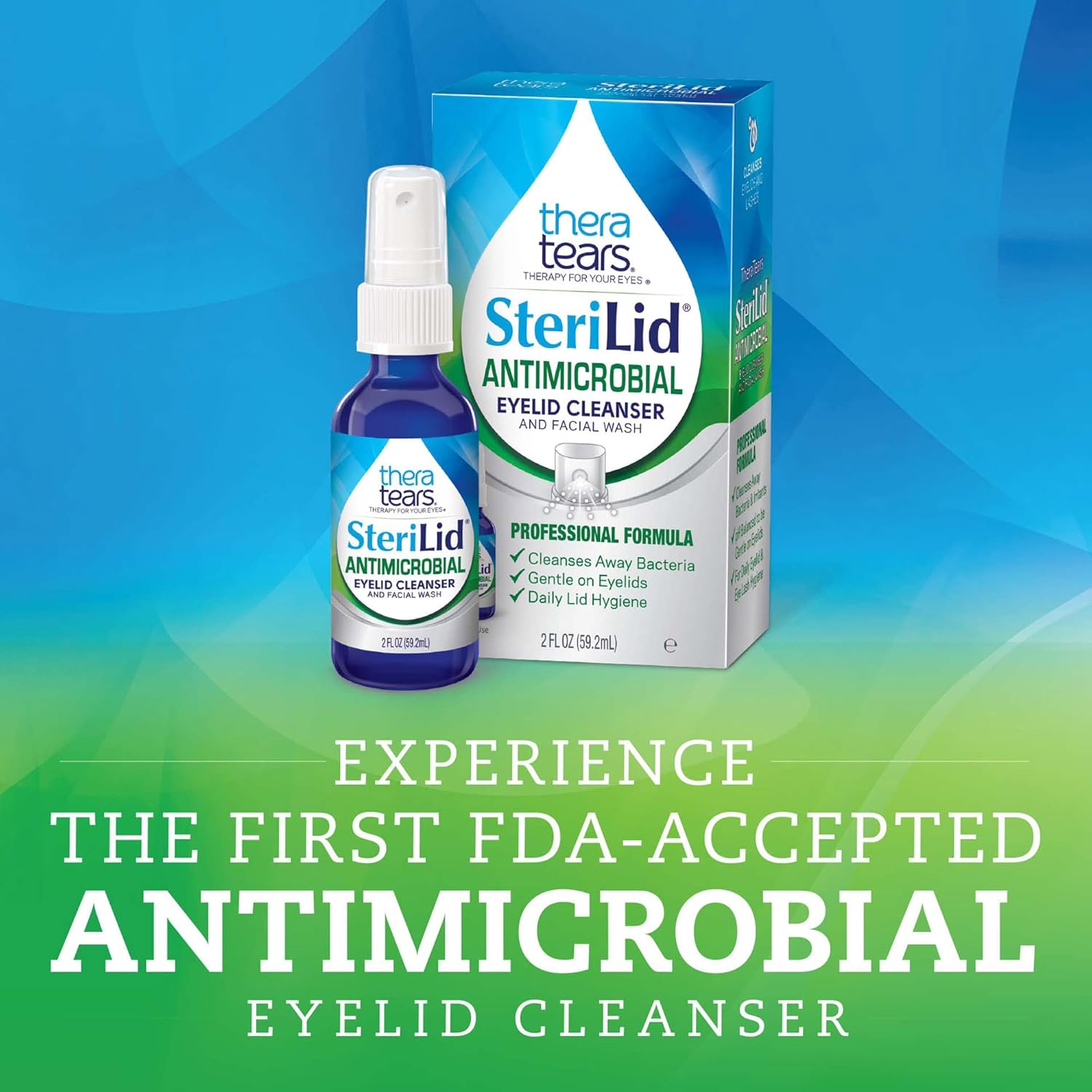 Omega 3 Eye Nutrition Supplement with SteriLid Eyelid Cleanser, 180 Count & 2 fl oz Spray