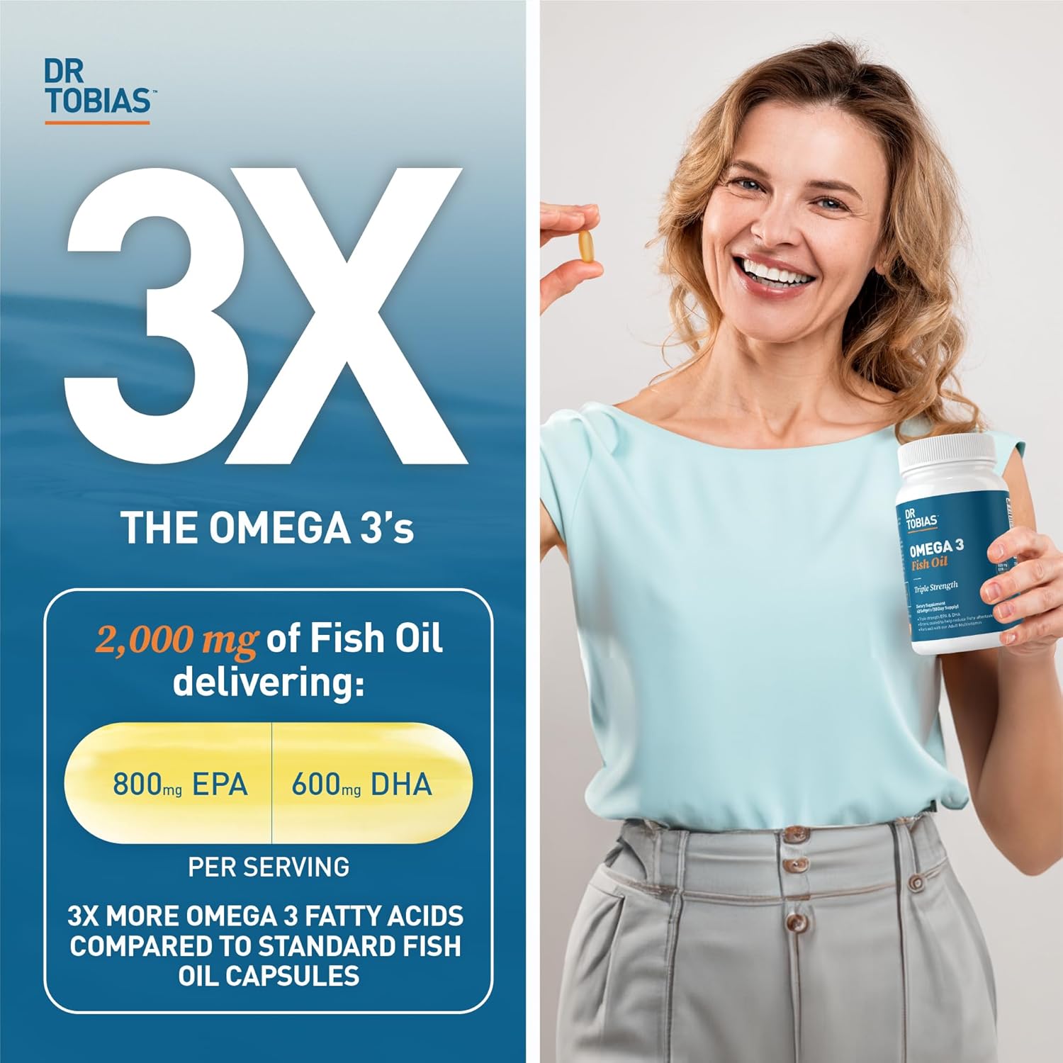 Omega 3 Fish Oil and Ashwagandha Capsules for Wellness, Energy, & Resilience - Non-GMO Formula