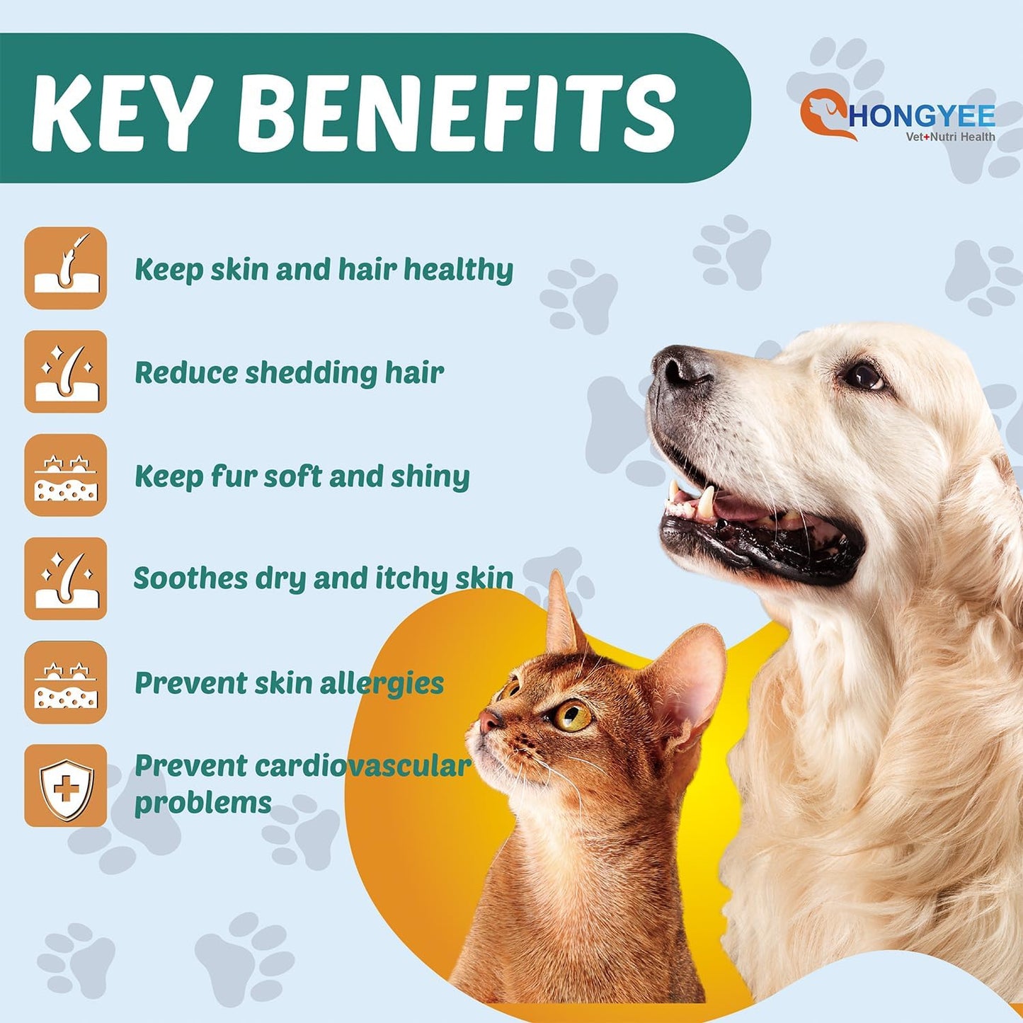 Omega 3 Fish Oil Chews for Dogs - Skin and Coat Care Treats with Salmon, Anchovy, Sardine, Perilla, Flaxseed Oil for Healthy Skin and Shiny Fur