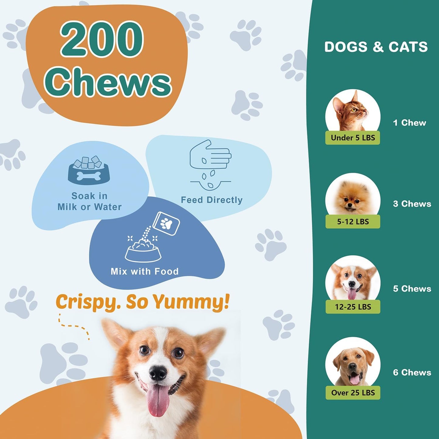 Omega 3 Fish Oil Chews for Dogs - Skin and Coat Care Treats with Salmon, Anchovy, Sardine, Perilla, Flaxseed Oil for Healthy Skin and Shiny Fur