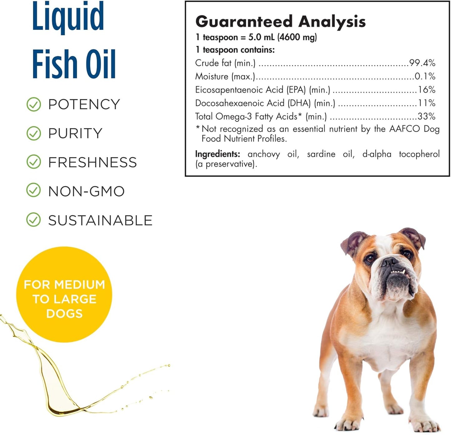 Omega-3 Fish Oil for Medium to Large Dogs - 8 oz - Promotes Heart, Skin, Coat, Joint, & Immune Health - Nordic Naturals Omega-3 Pet - 1518 mg Omega-3 Per Teaspoon