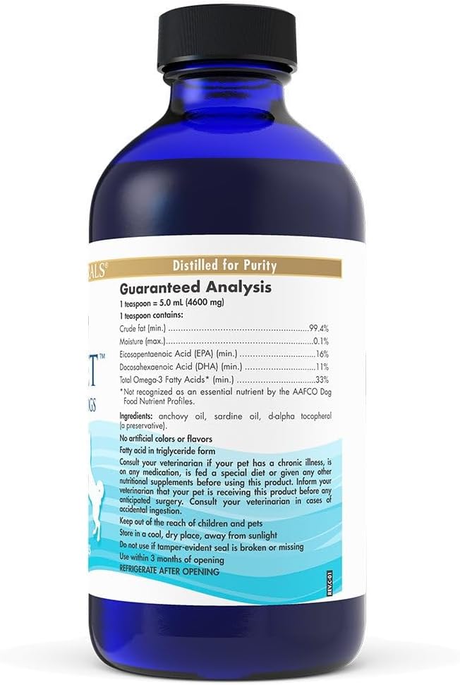 Omega-3 Fish Oil for Medium to Large Dogs - 8 oz - Promotes Heart, Skin, Coat, Joint, & Immune Health - Nordic Naturals Omega-3 Pet - 1518 mg Omega-3 Per Teaspoon