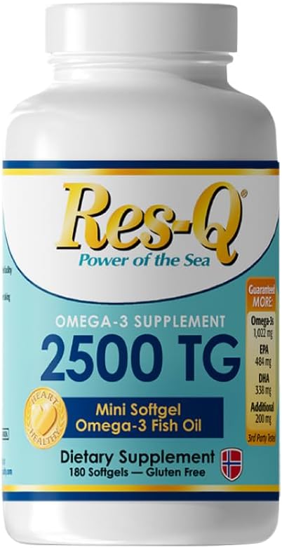 Omega-3 Fish Oil Mini Gel Capsules - Res-Q 2500 TG Formula