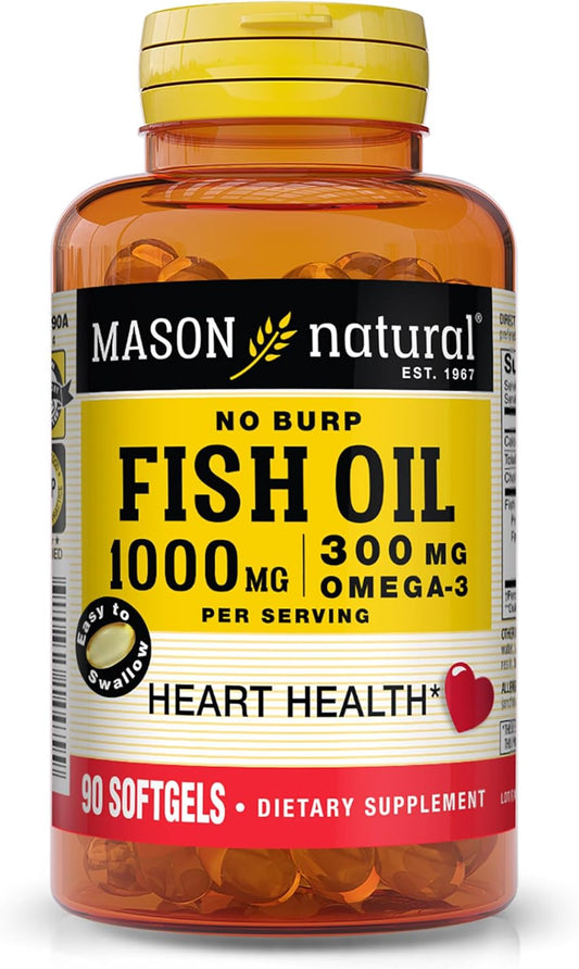 Omega-3 Fish Oil Softgels for Joint Support, 45-Day Supply, 1000mg with EPA and DHA, 90 Count