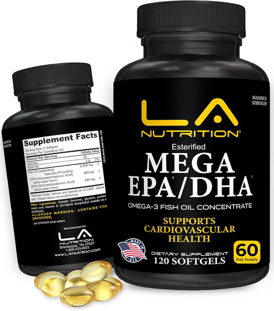 Omega 3 Fish Oil Supplement for Bodybuilders - 60 Softgels, 60-Day Supply