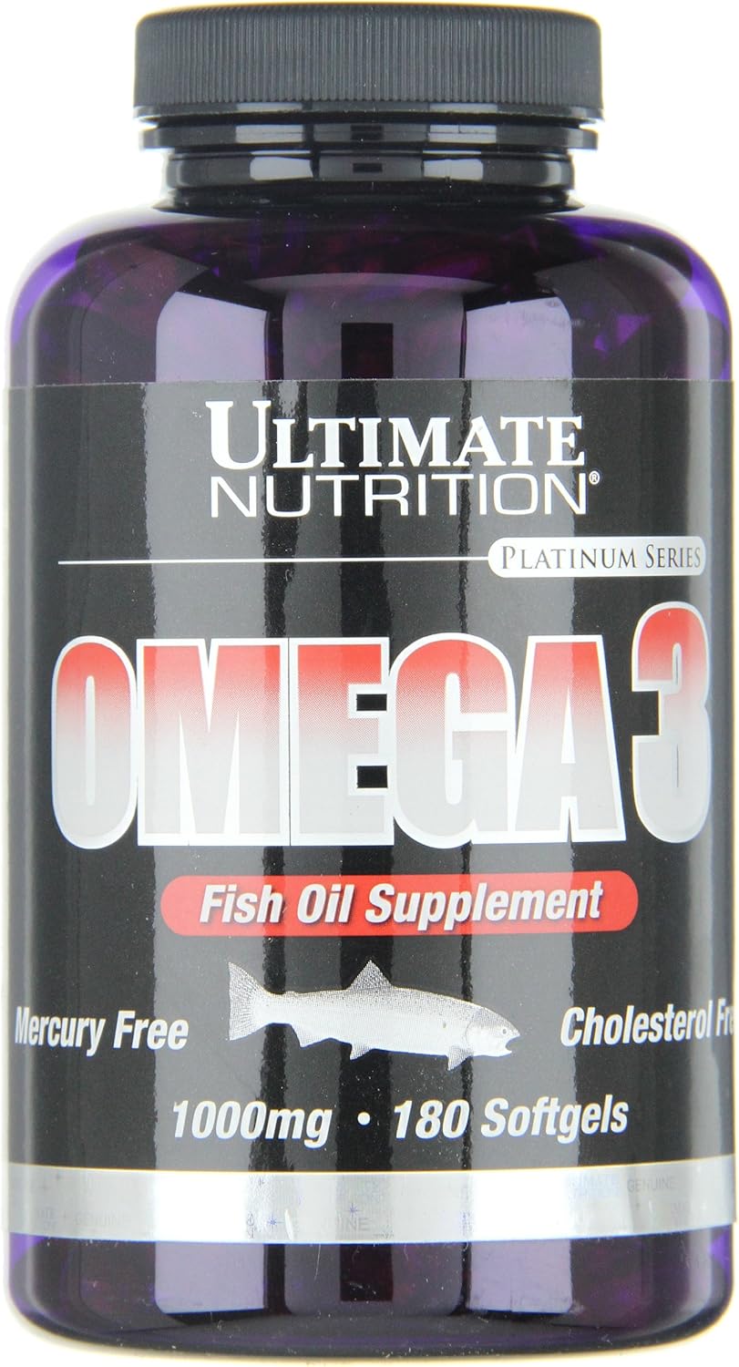 Omega 3 Fish Oil Supplement for Heart Health, High EPA and DHA Levels, Supports Digestion, 1000mg, 180 Softgels