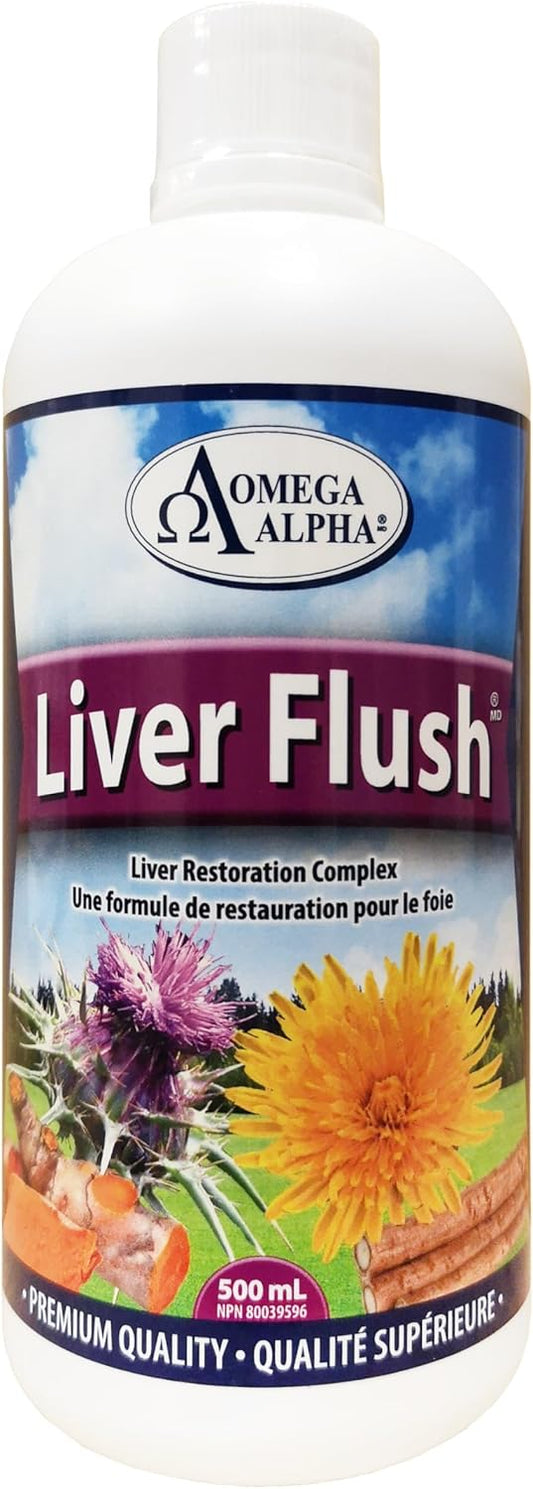 Omega Alpha Liver Flush 500ml - Detox and Cleanse Liver Support Formula