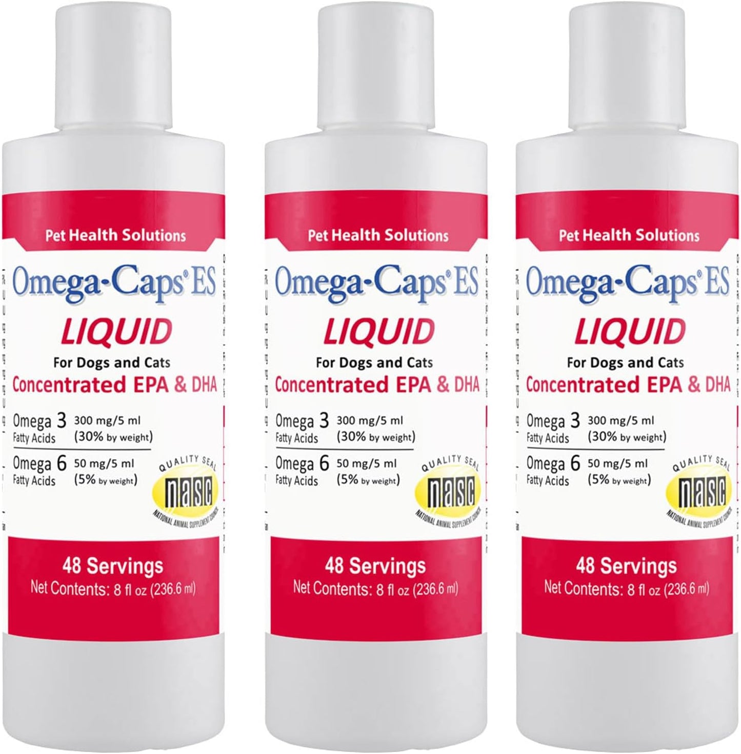 Omega-Caps ES Liquid for Dogs and Cats, Omega-3 Supplement with EPA and DHA, Supports Healthy Joints, Skin, and Coat, 24-oz Bottle