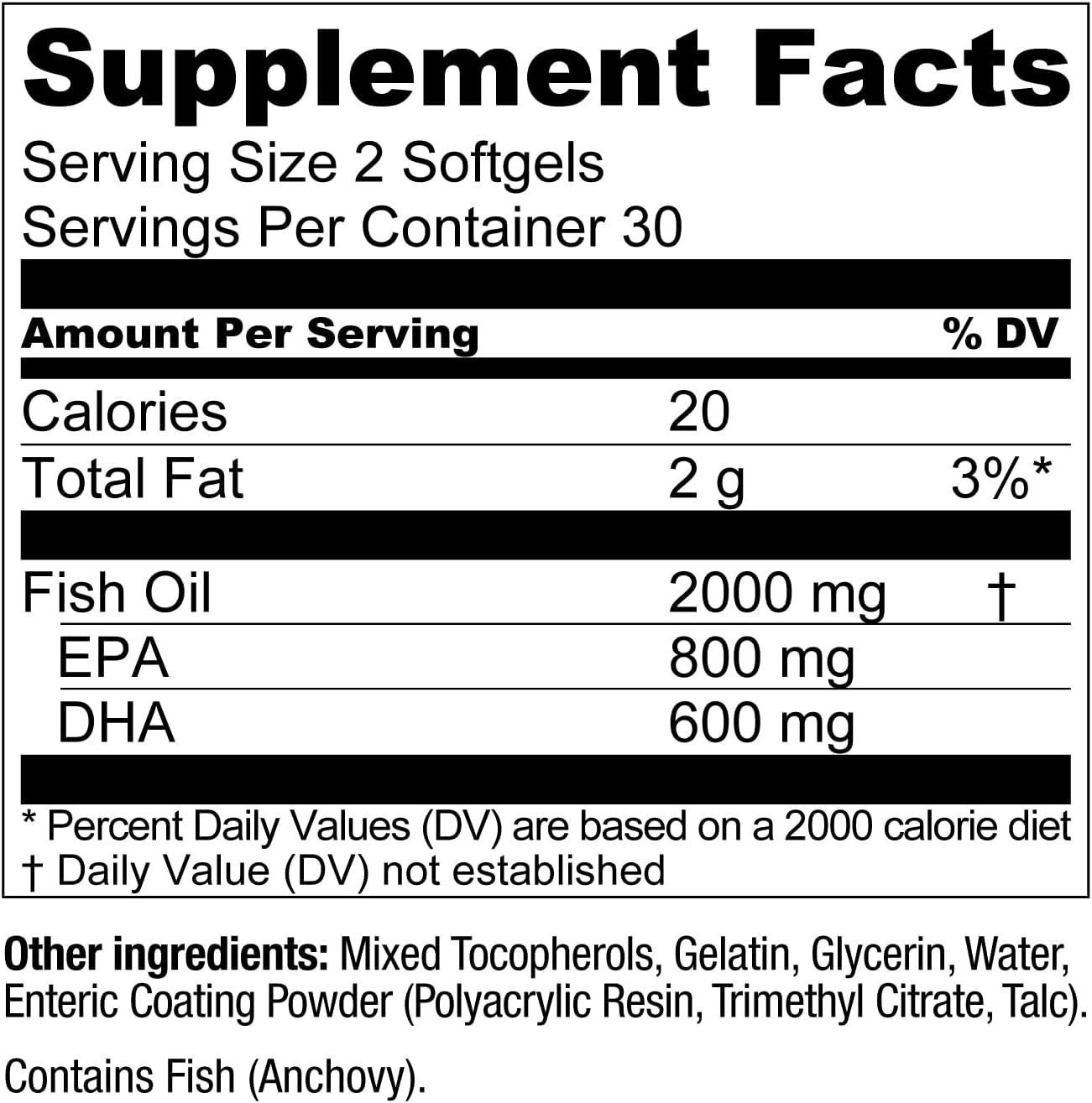 OmegaWell Fish Oil Capsules 800mg EPA 600mg DHA - Heart, Brain, Joint Support - Enteric-Coated, Sustainably Sourced - Easy to Swallow 120 Count (2-Pack)