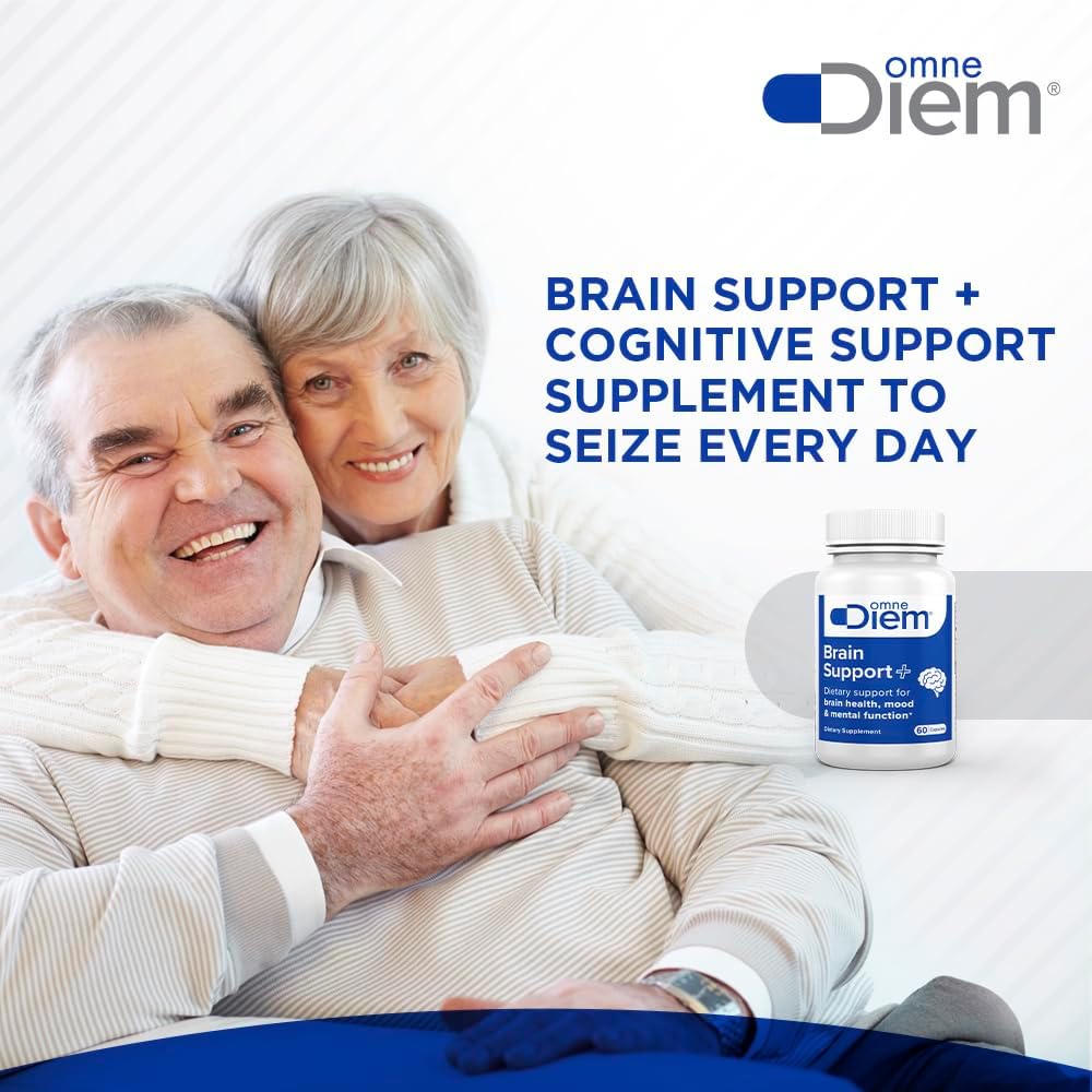 Omne Diem Brain Support Capsules with Cerenx & MecobalActive - Dietary Supplement for Brain Health, Mood & Mental Function - 60 Count