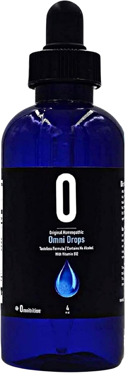 Omni Drop Program Bundle: 4 oz Omni Drops with Vitamin B12, Program Guide, Samples, and Carabiner Tape Measure