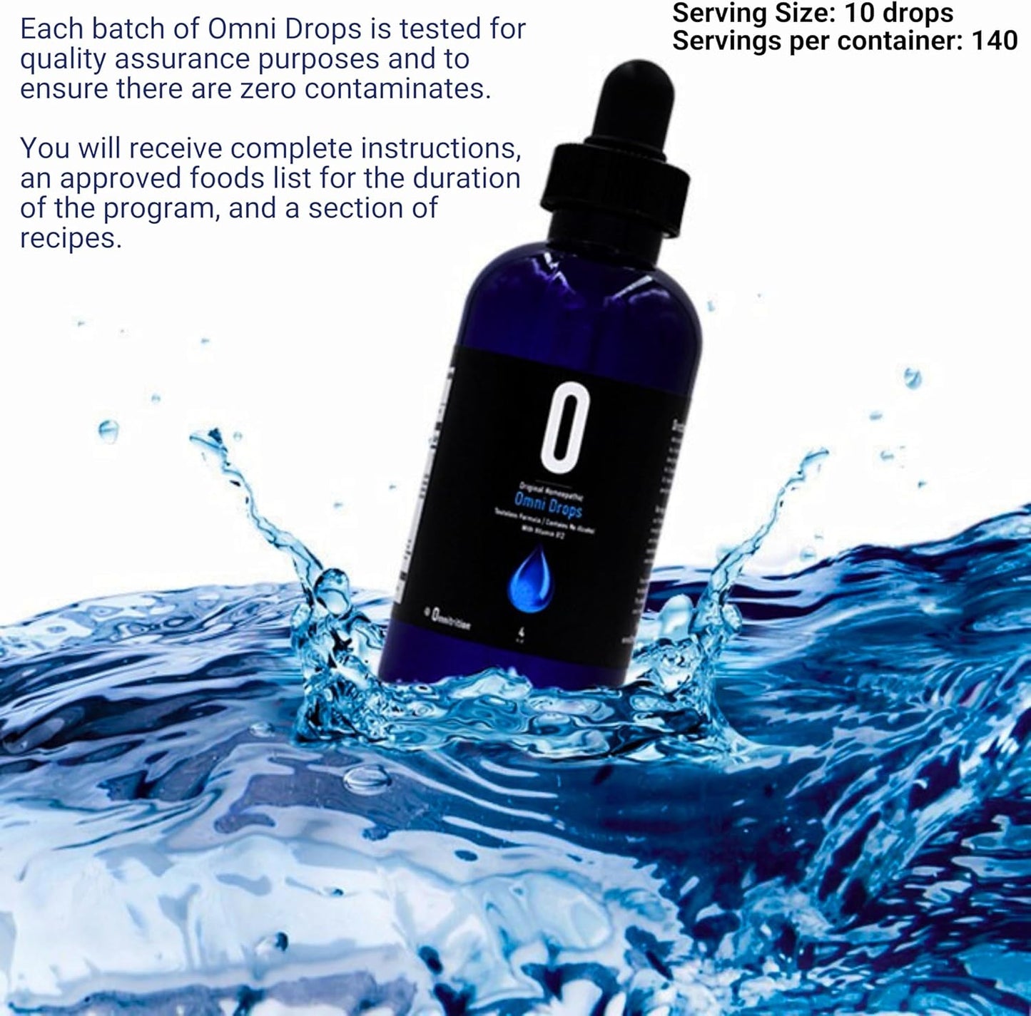 Omnitrition Omni Drop Bundle - Omni Drops Diet Drops with Vitamin B12 and Omni IV Liquid Vitamins and Minerals Bundle