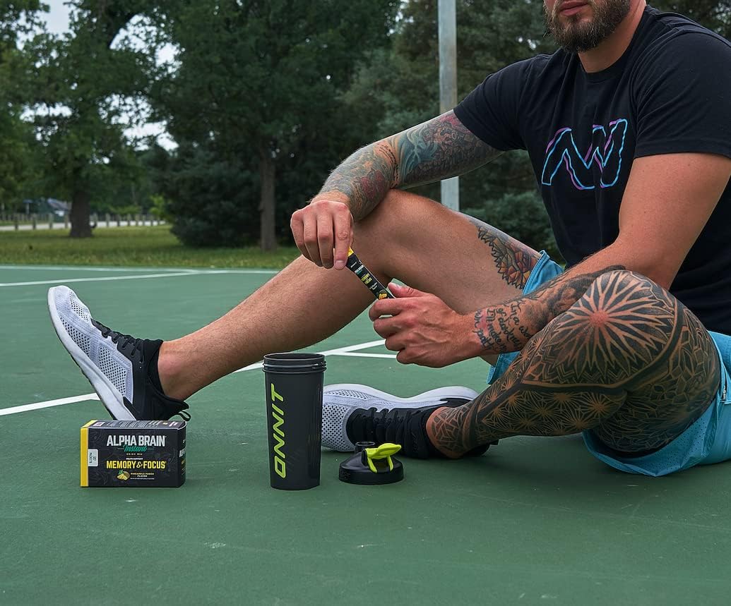 ONNIT Alpha Brain Instant - Pineapple Punch Nootropic Brain Booster Supplement - Cognitive Support for Focus, Energy, Clarity - Alpha GPC, Cats Claw, L-Theanine, Bacopa - 30ct