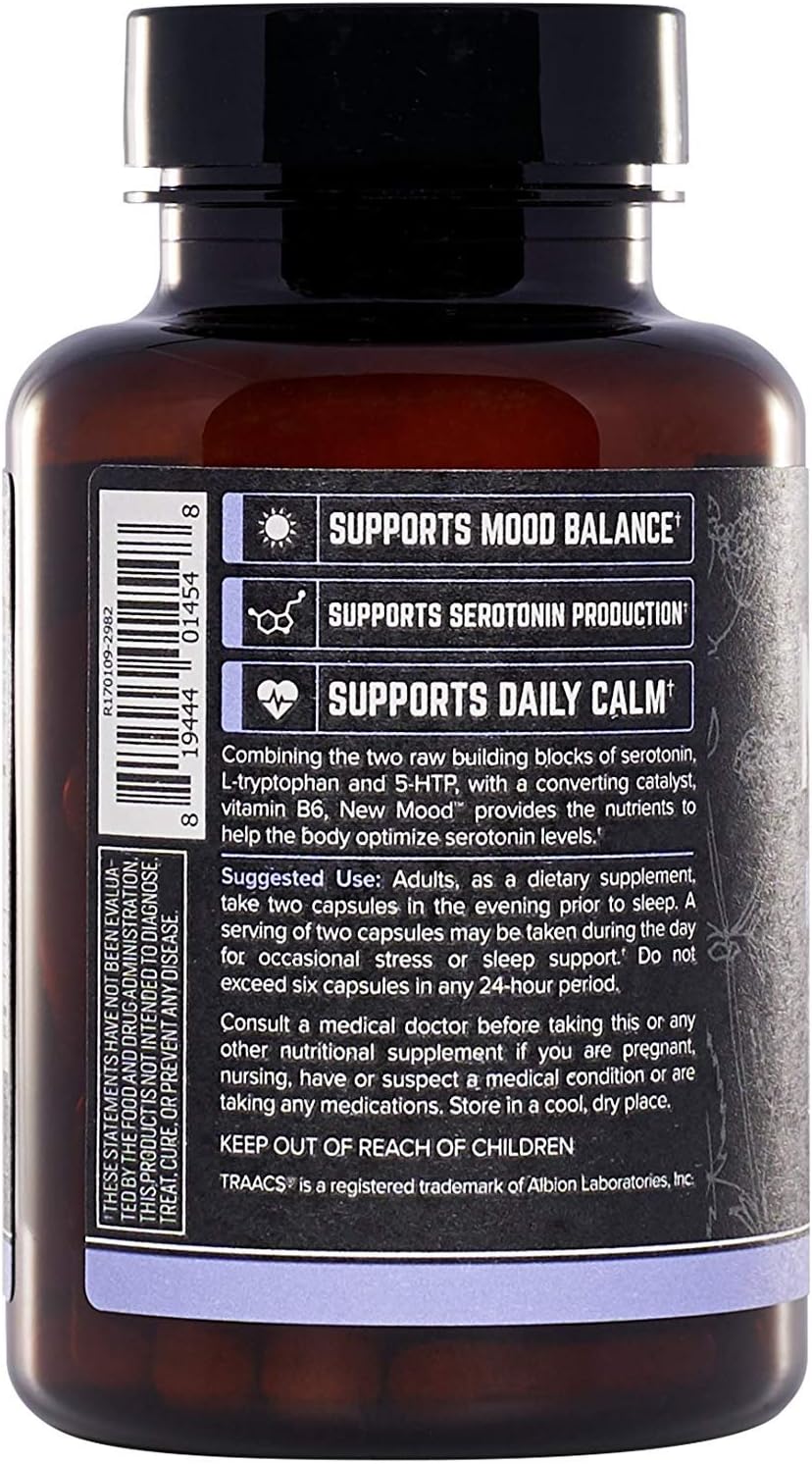 Onnit New Mood Supplement - 120 Capsules for Mood Support and Stress Relief