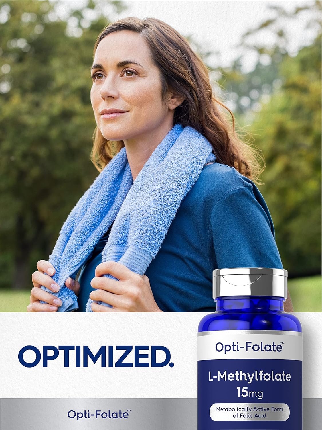 Opti-Folate Methylfolate 15mg | 90 Capsules | Max Strength | Activated & Optimized | Non-GMO, Gluten-Free | Methyl Folate, 5-MTHF