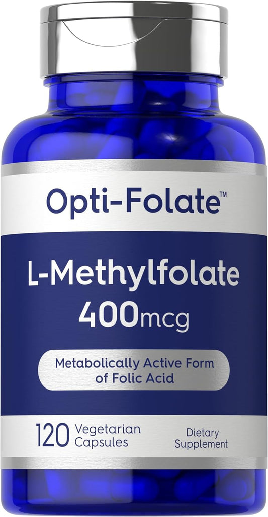 Opti-Folate Methylfolate 400mcg | 120 Capsules | Vegetarian | Non-GMO & Gluten Free