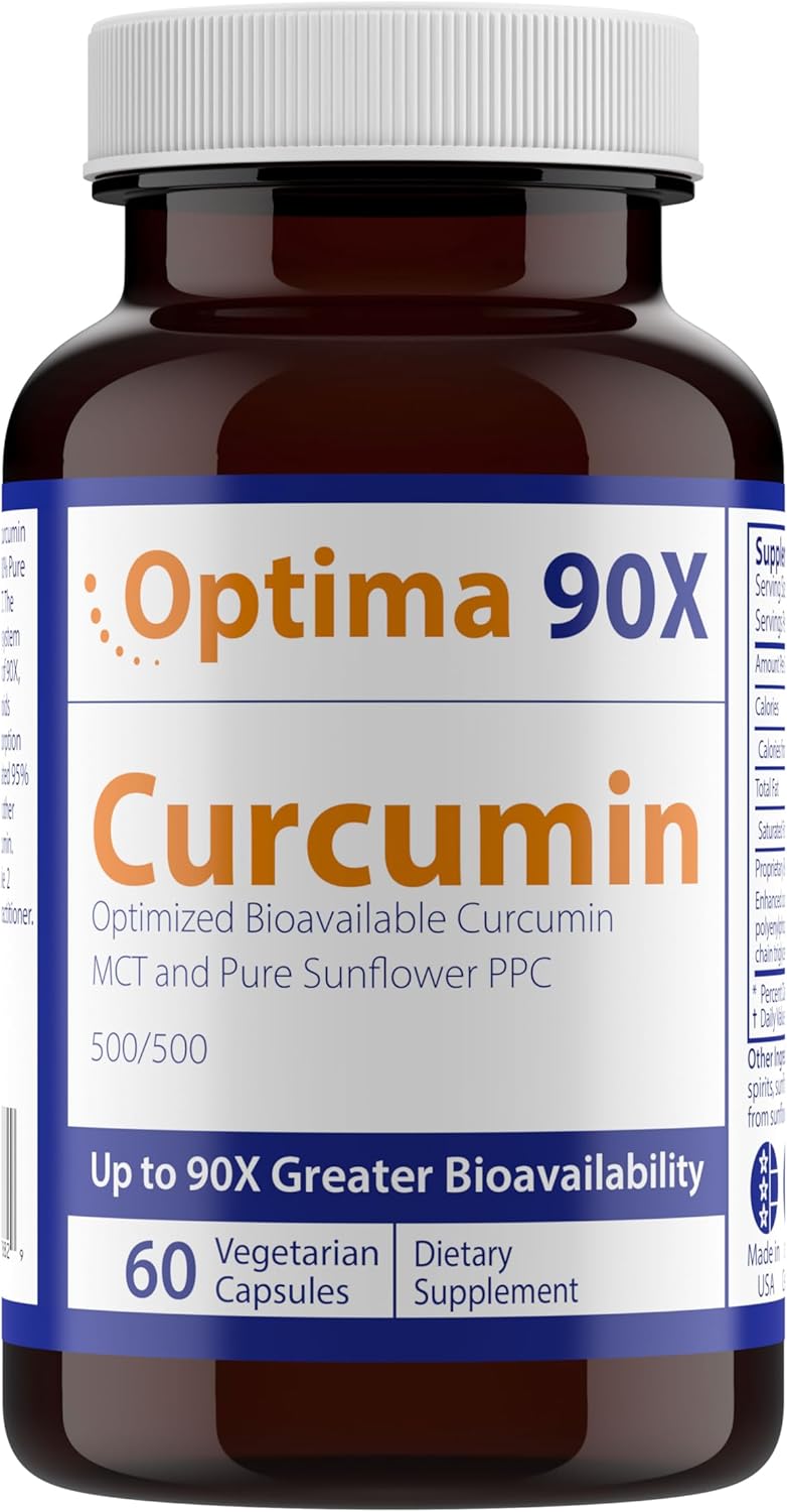 Optima 90X Curcumin by Nutrasal - High Potency Turmeric Supplement for Joint Support
