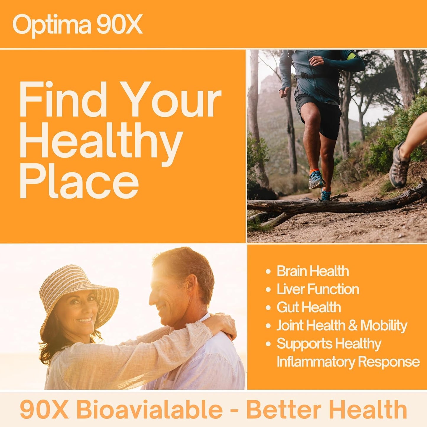 Optima 90X Curcumin by Nutrasal - High Potency Turmeric Supplement for Joint Support
