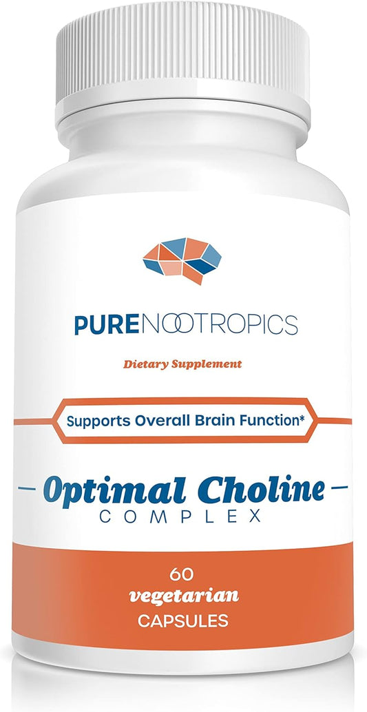 Optimal Choline Complex for Cognitive & Muscle Support - Alpha GPC/CDP Citicoline Blend - 300 mg