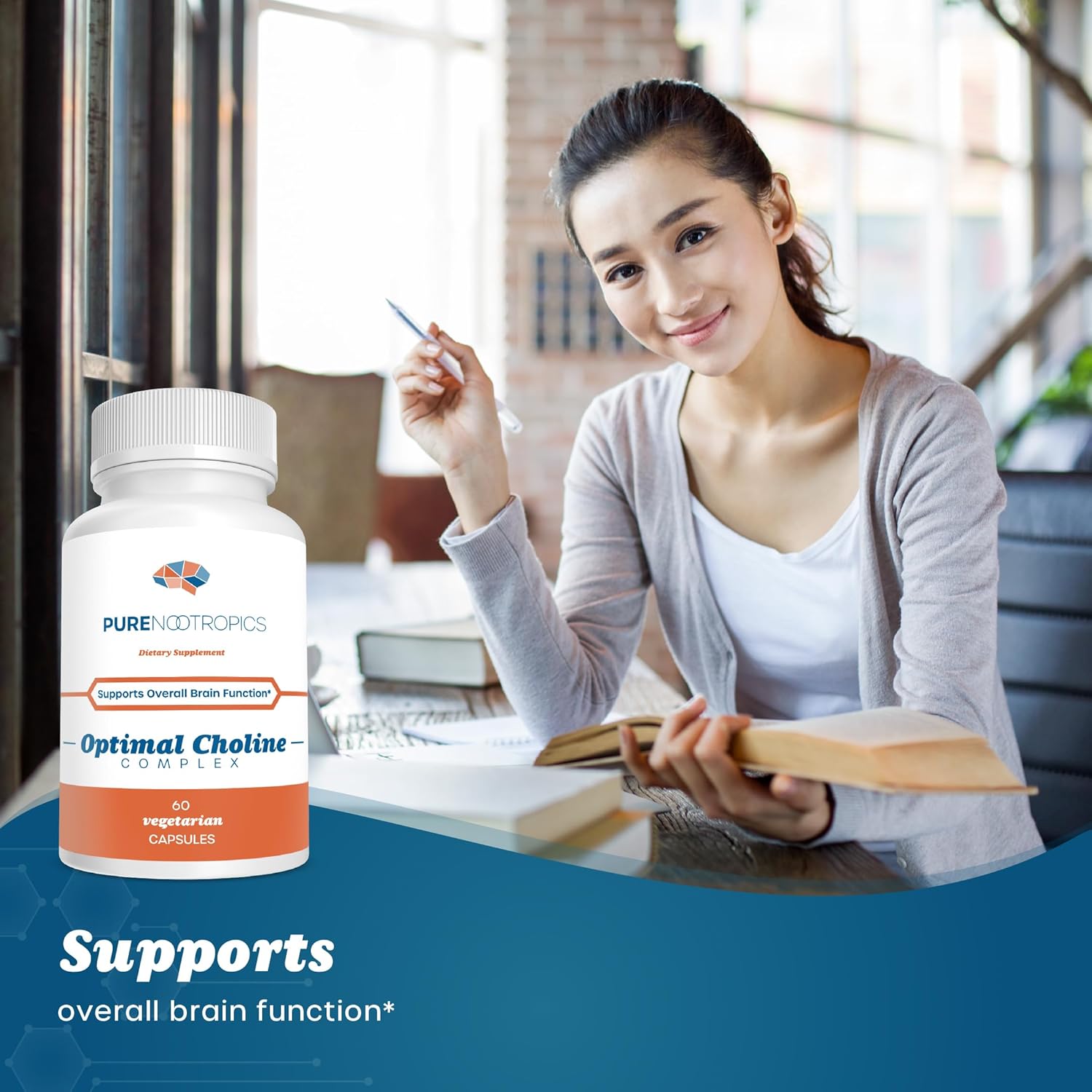 Optimal Choline Complex for Cognitive & Muscle Support - Alpha GPC/CDP Citicoline Blend - 300 mg