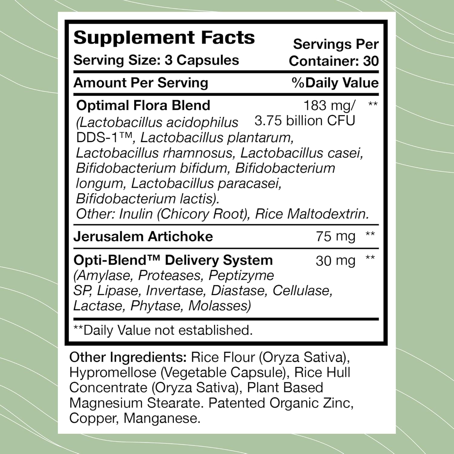 Optimal Health Systems Flora Plus Capsules - Enhanced Intestinal & Digestive Health Formula with 9 Patented Probiotics + Artichoke - 90 Count