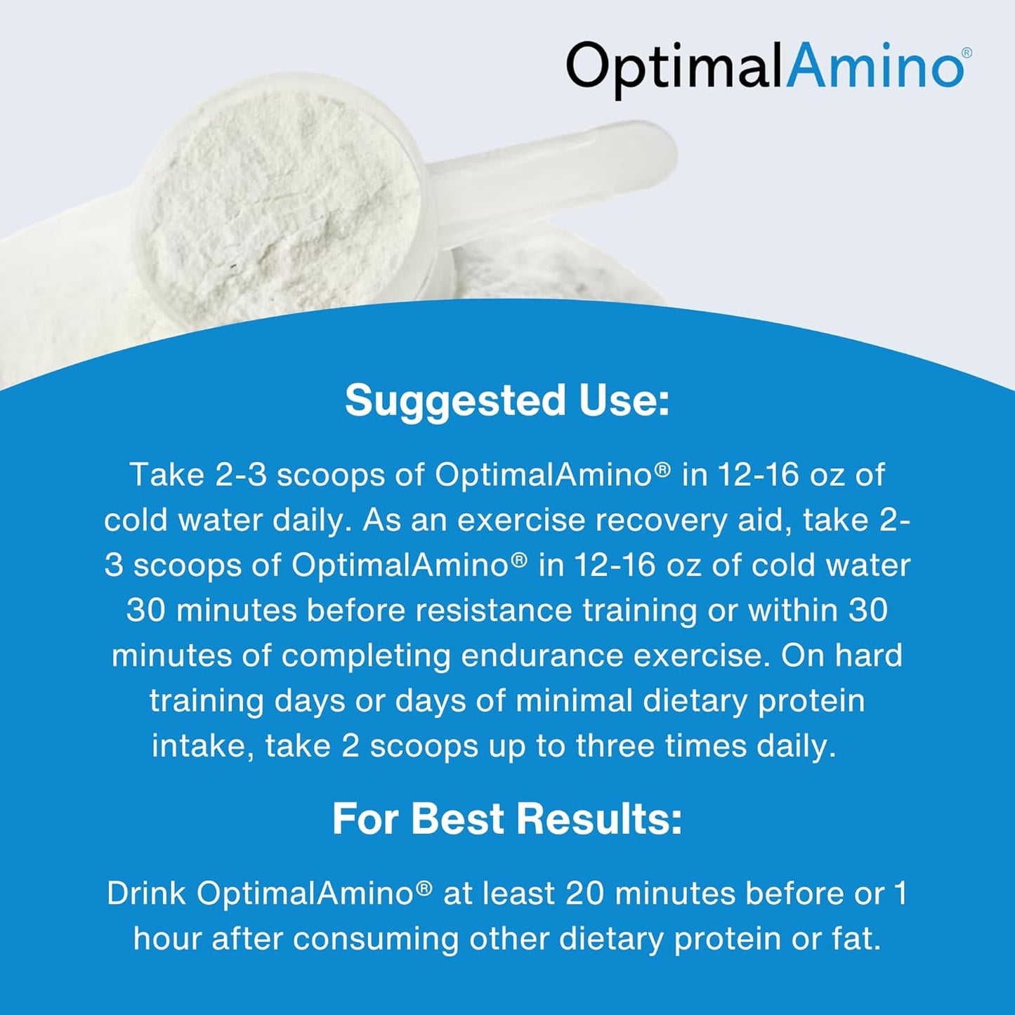 OptimalAmino®: NSF Certified Best Pre/Post Workout Recovery Drink, 99% Utilization Amino Acid Supplement