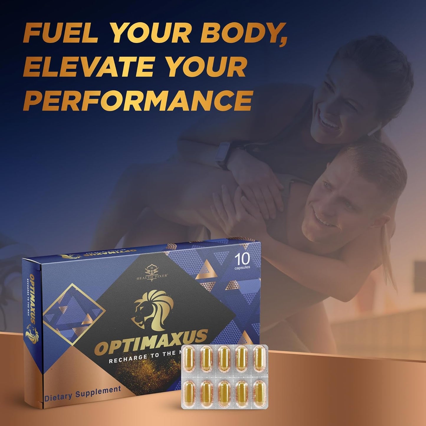 Optimaxus Health Fixer: Energy Support, Endurance, and Extra Strength - 10 Capsules