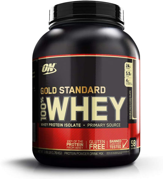 Optimum Nutrition 100% Whey Gold Standard Double Rich Chocolate Protein Powder - 58 Servings