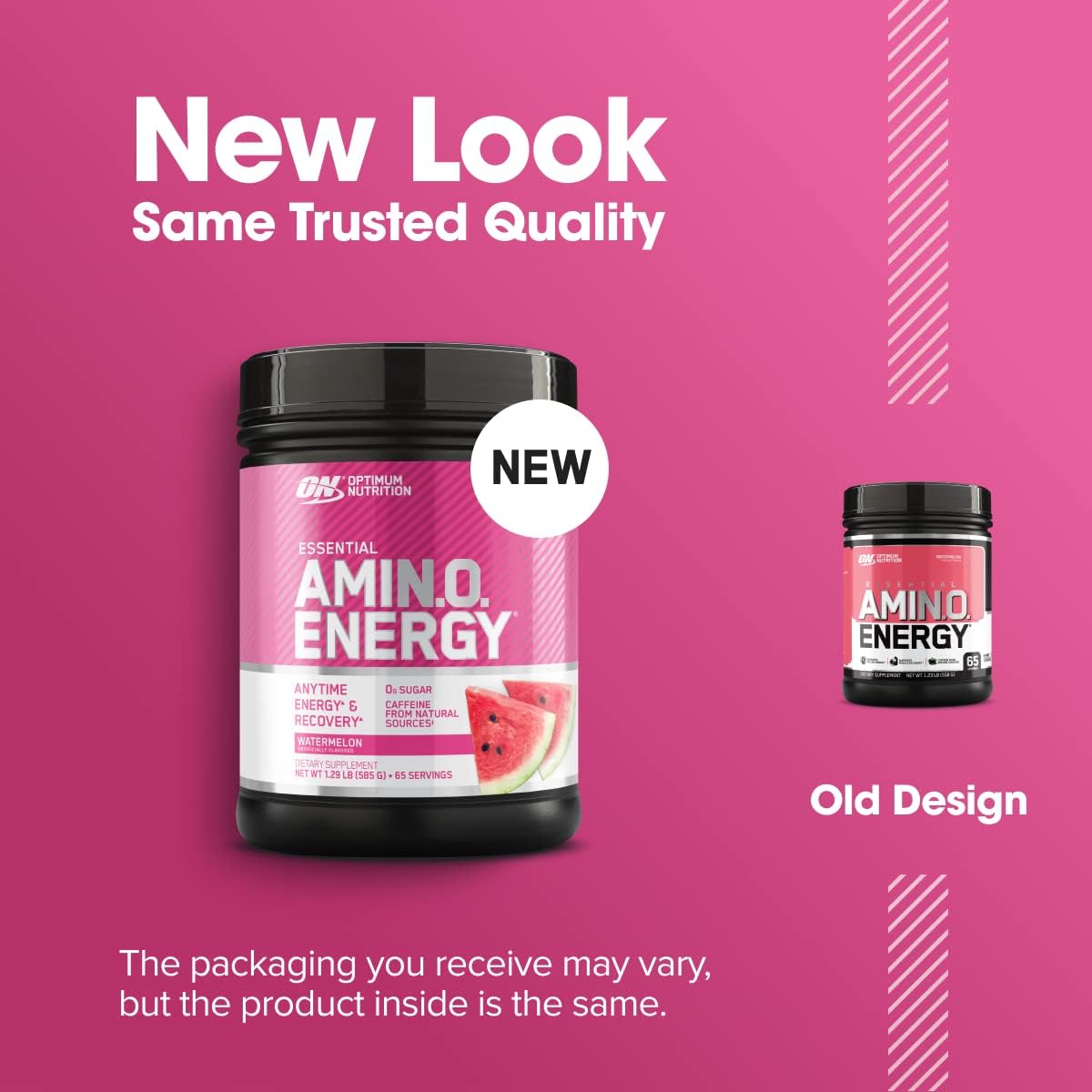 Optimum Nutrition Amino Energy: Pre Workout Powder with Green Tea, BCAA, Amino Acids, Green Coffee Extract - Watermelon Flavor, 65 Servings