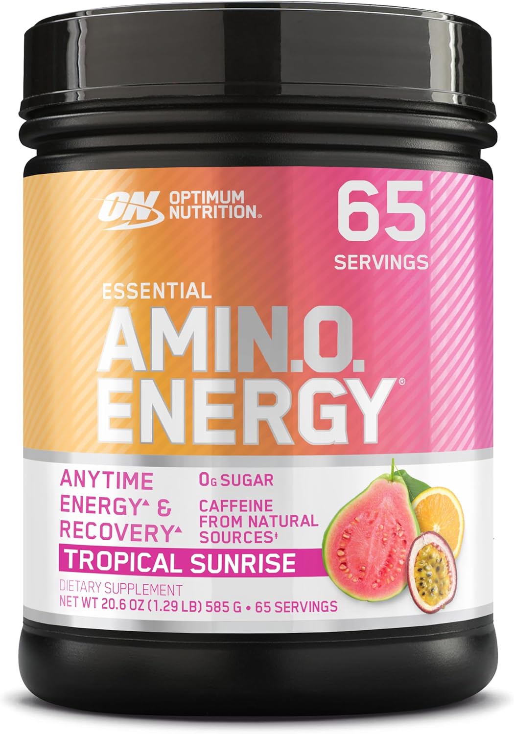 Optimum Nutrition Amino Energy Tropical Sunrise - Pre Workout Powder with Green Tea, BCAA, Amino Acids, Green Coffee Extract - Keto Friendly Energy Supplement, 65 Servings