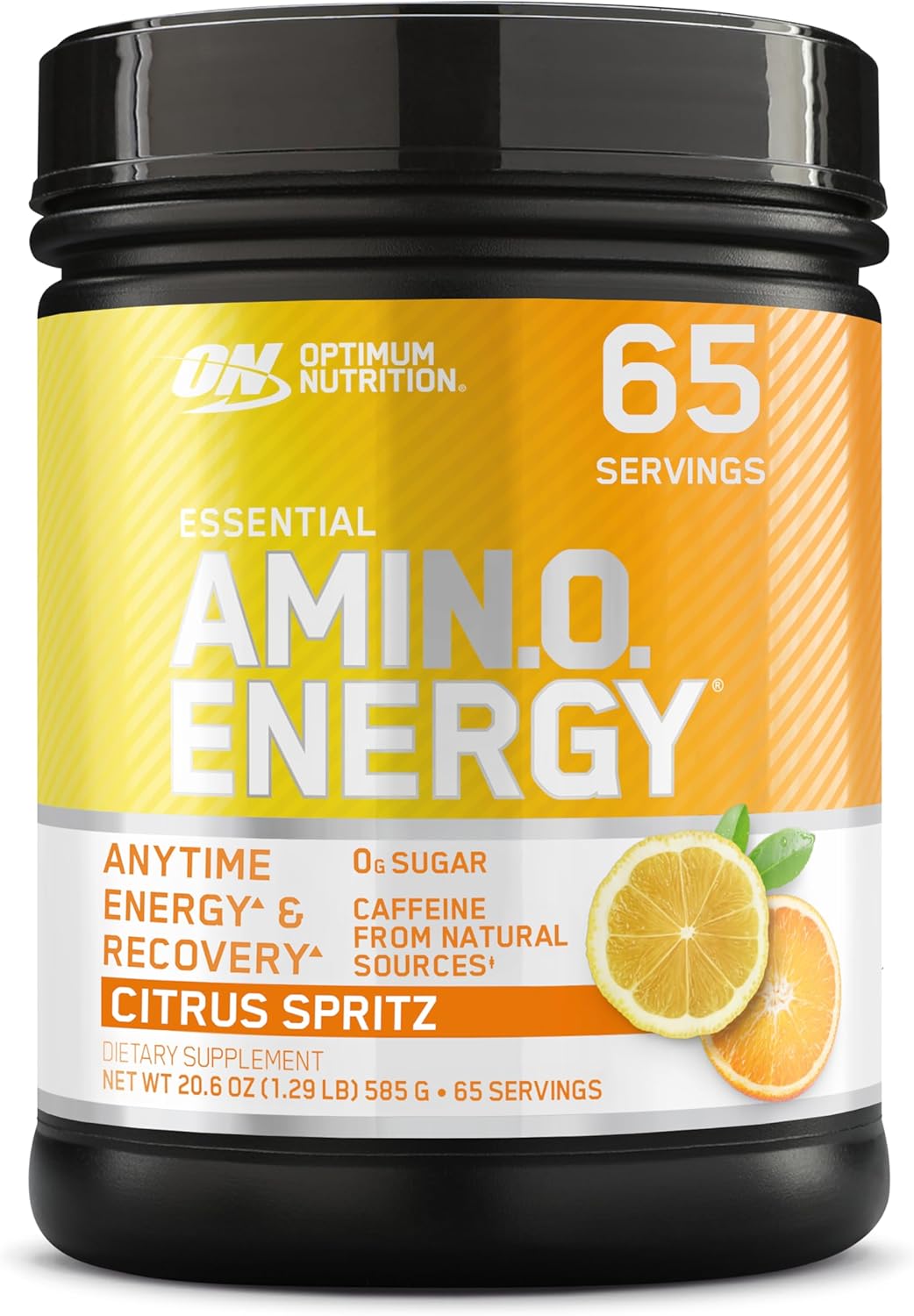 Optimum Nutrition Citrus Spritz Amino Energy - Pre Workout Powder with Green Tea, BCAA, Amino Acids, Keto Friendly - 65 Servings