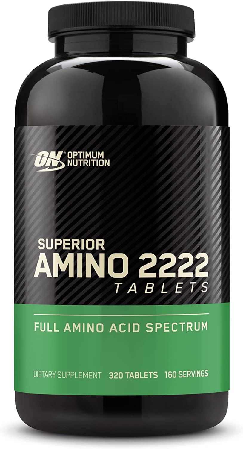 Optimum Nutrition Superior Amino 2222 Tablets, 320 Count - Complete Essential Amino Acids, EAAs