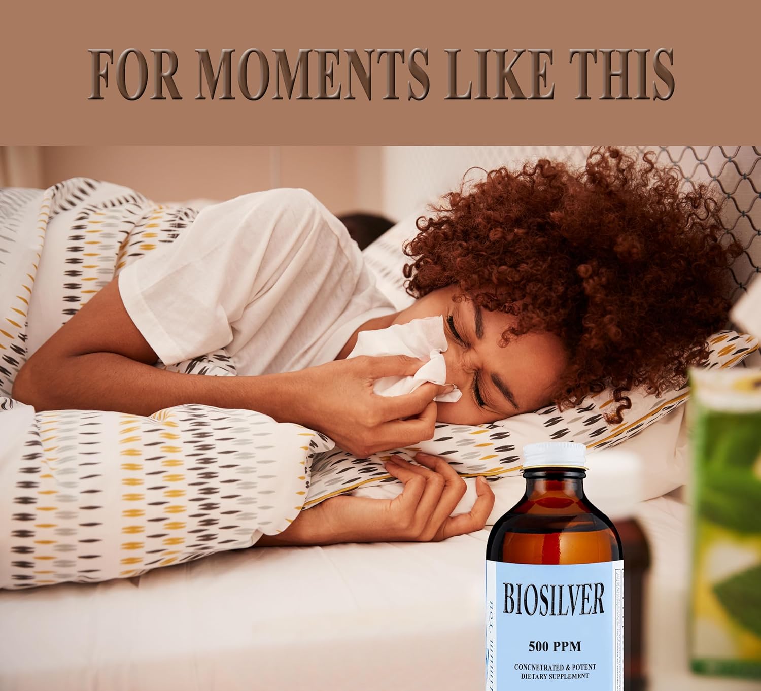 Optimum You BIOSILVER Colloidal Silver Liquid 500 ppm Extra Strength 8 oz - Immune & Stem Cell Support Healing Wounds