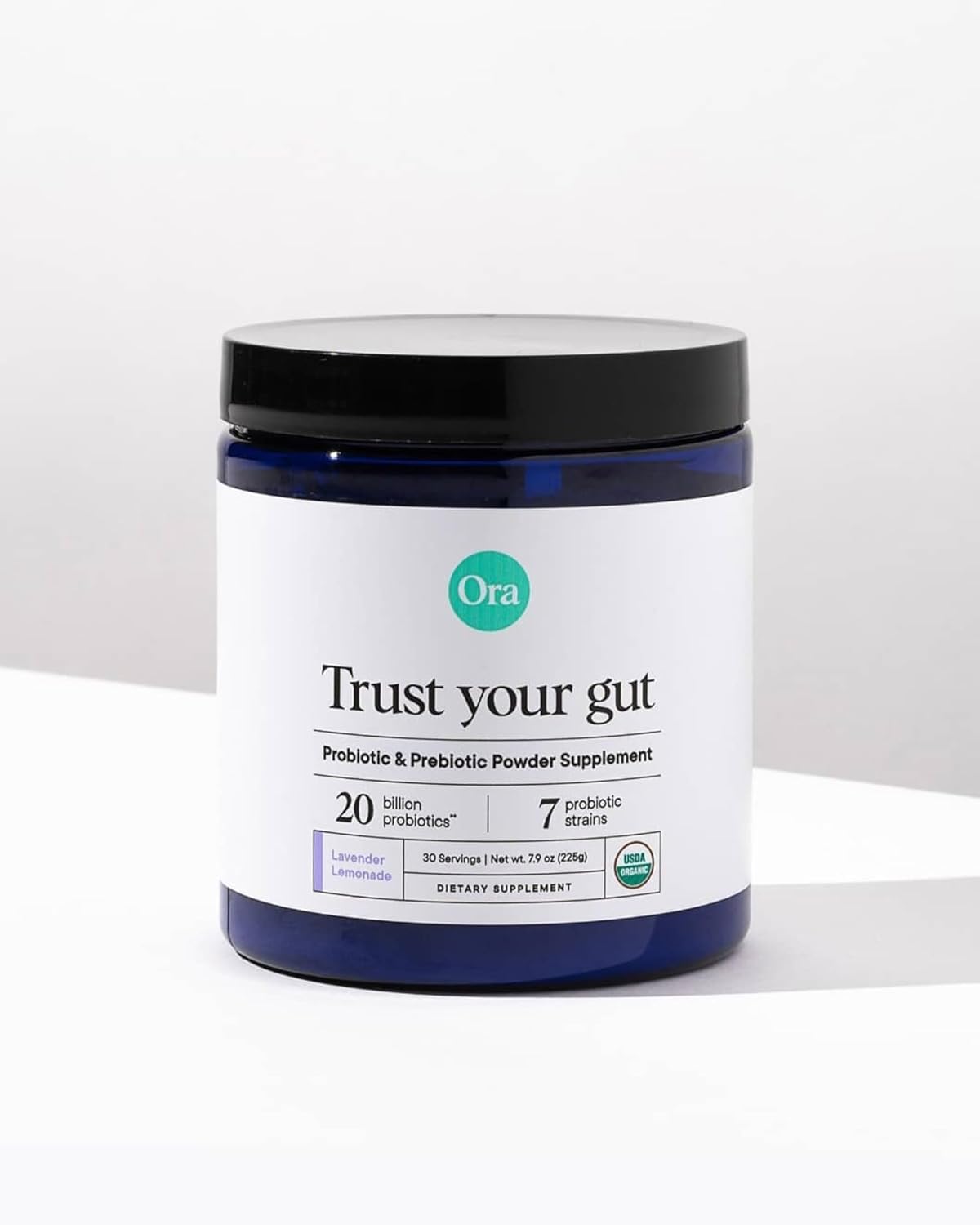 Ora Organic Prebiotic and Probiotic Powder Supplement - 20 Billion Probiotics, 7 Strains - Non-GMO, Lavender Lemonade Flavor - 30 Servings for Women, Men, & Kids - BoostGo Australia