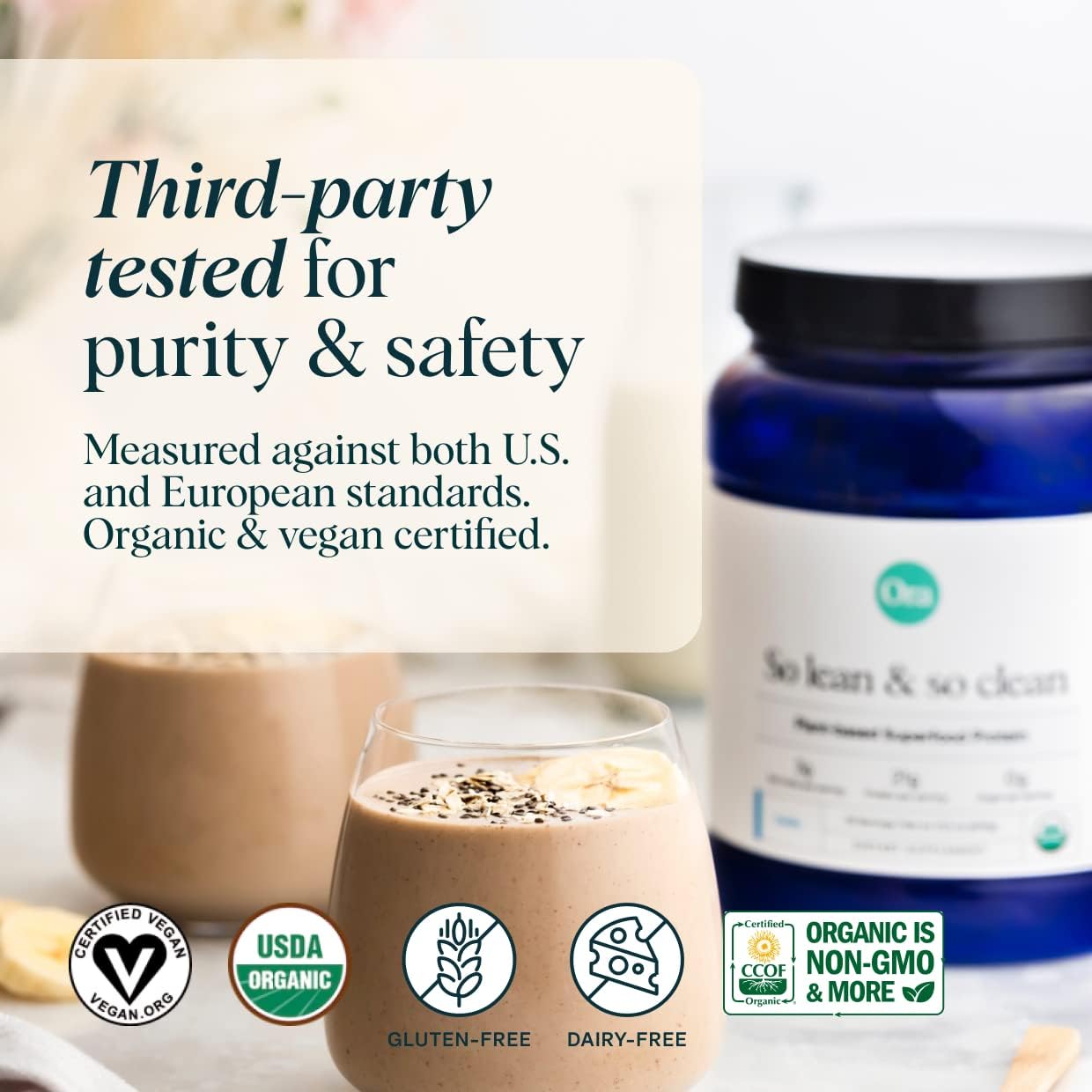 Ora Organic Protein Powder Bundle: 21g Plant Based Vanilla, Vanilla Chai, Chocolate - 20 Servings each