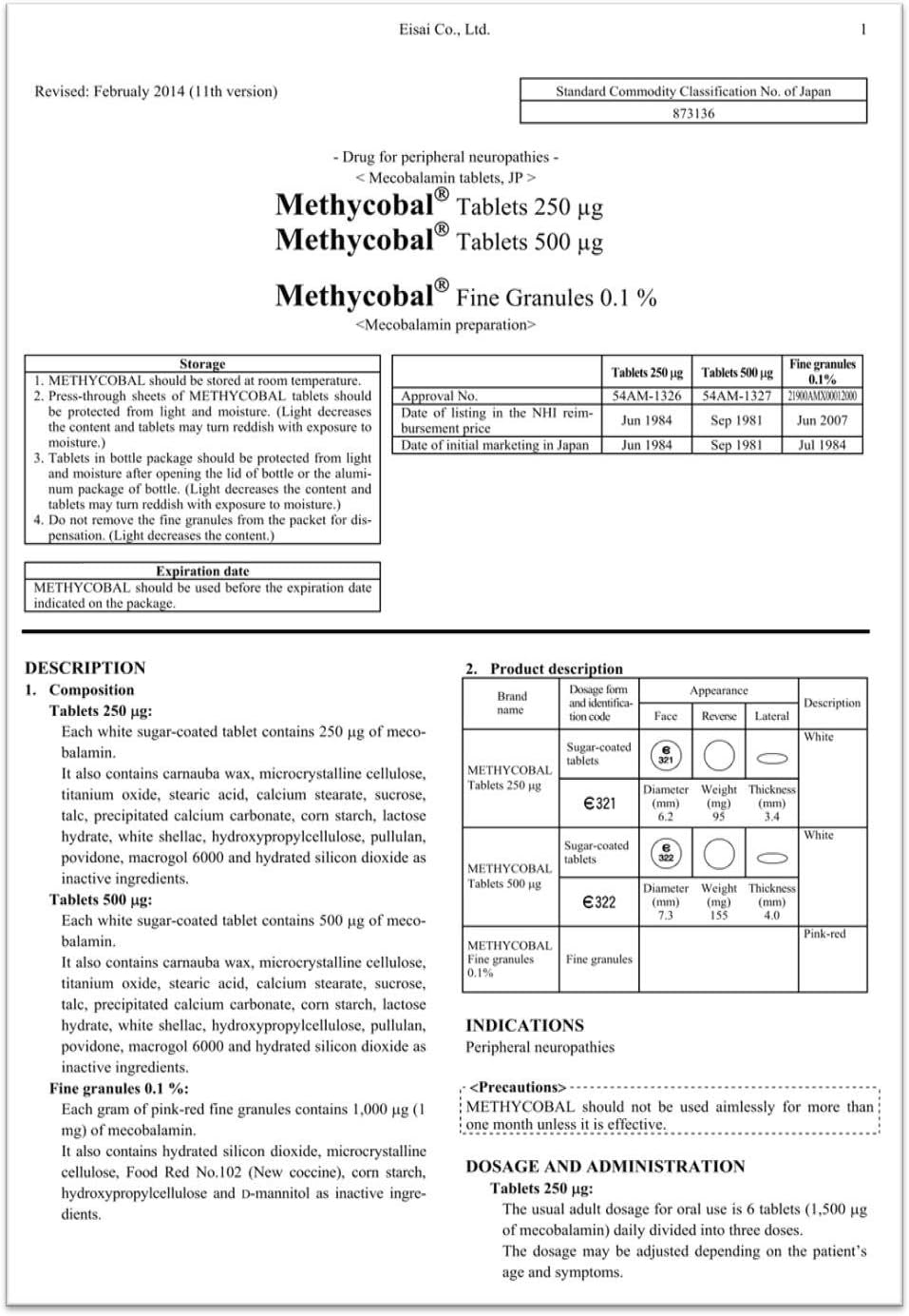Oral FLEX-IN-1 500 mcg Tablets - Recommended Dosage of 1 Tablet 3 Times Daily